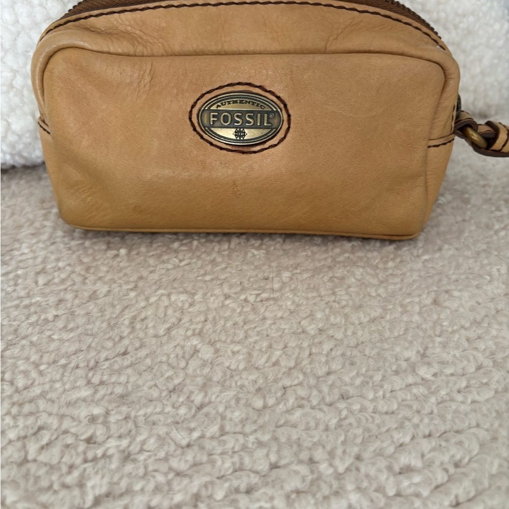 Fossil Light Brown Leather Pouch